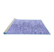 Sideview of Machine Washable Oriental Blue Modern Rug, wshabs4254blu