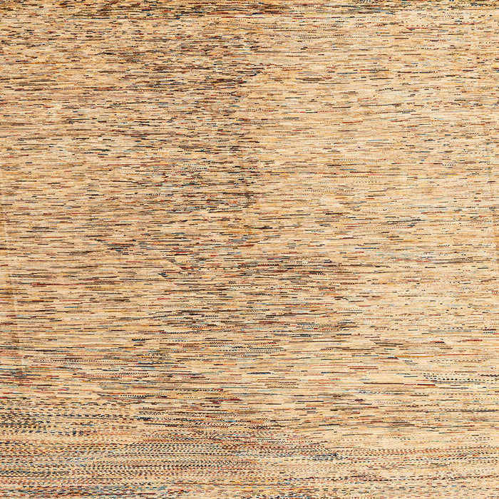 Square Abstract Chocolate Brown Oriental Rug, abs4254