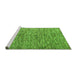 Sideview of Machine Washable Oriental Green Modern Area Rugs, wshabs4255grn