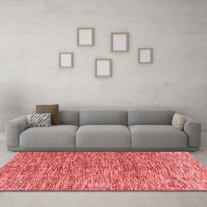 Modern Red Washable Rugs