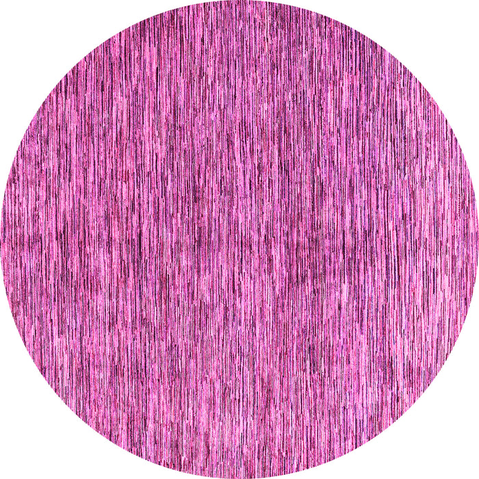 Round Machine Washable Oriental Pink Modern Rug, wshabs4255pnk