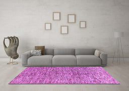 Machine Washable Oriental Purple Modern Area Rugs in a Living Room, wshabs4255pur