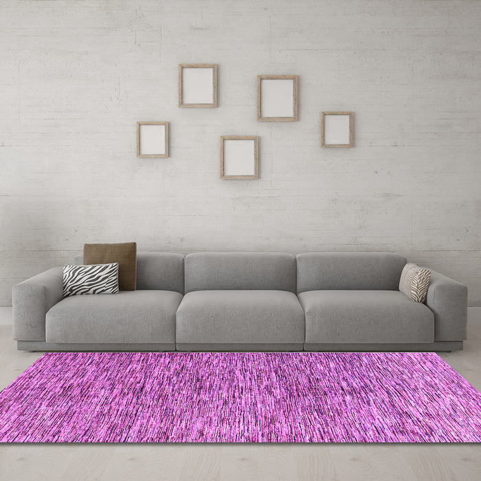 Machine Washable Oriental Purple Modern Area Rugs in a Living Room, wshabs4255pur