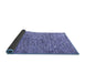 Sideview of Oriental Blue Modern Rug, abs4255blu