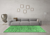 Machine Washable Oriental Emerald Green Modern Rug, wshabs4255emgrn