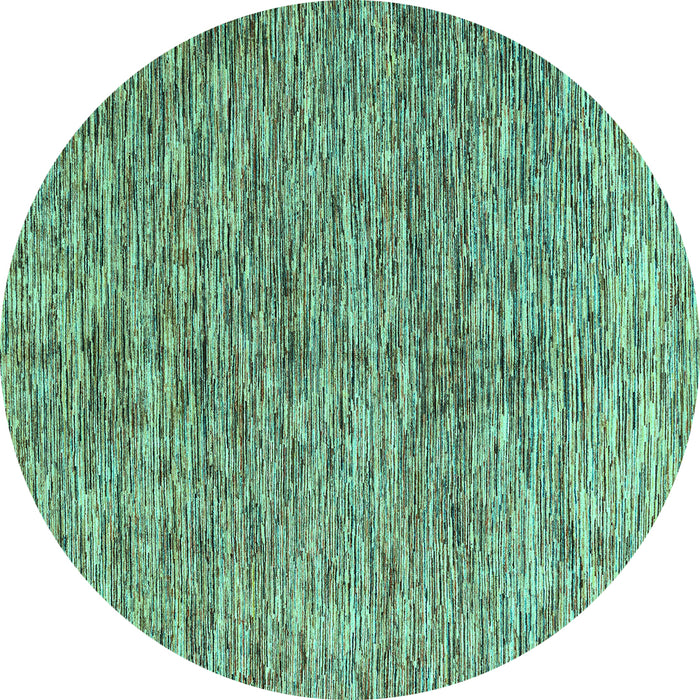 Round Oriental Turquoise Modern Rug, abs4255turq