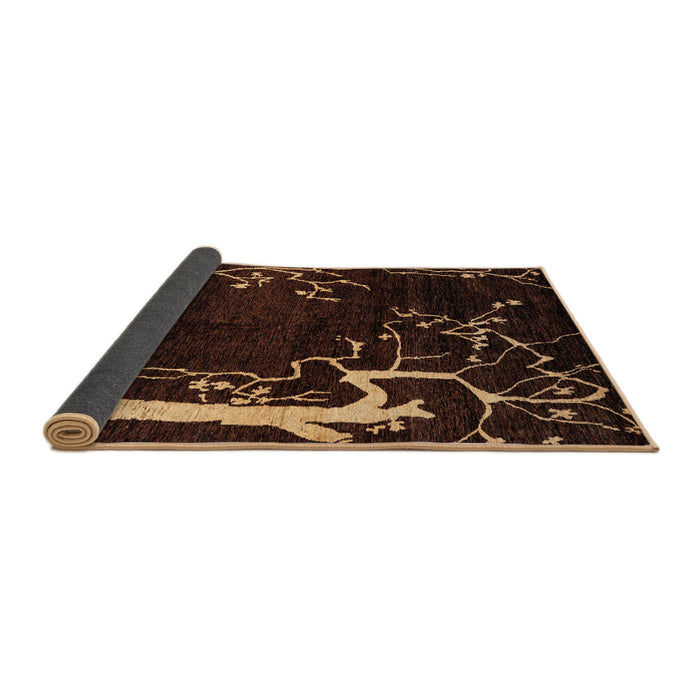 Sideview of Abstract Sienna Brown Oriental Rug, abs4256