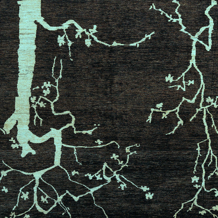 Square Oriental Light Blue Modern Rug, abs4256lblu