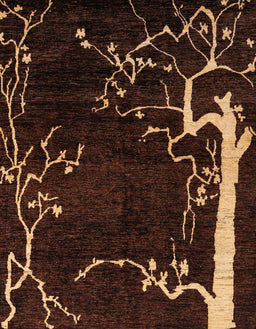 Abstract Sienna Brown Oriental Rug, abs4256