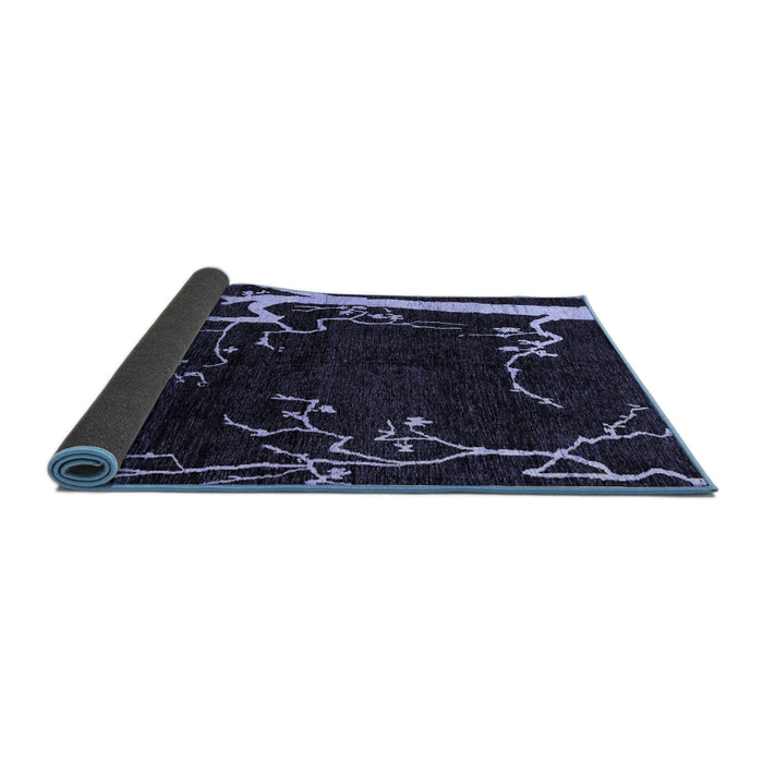 Sideview of Oriental Blue Modern Rug, abs4256blu