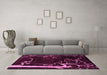 Machine Washable Oriental Pink Modern Rug in a Living Room, wshabs4256pnk