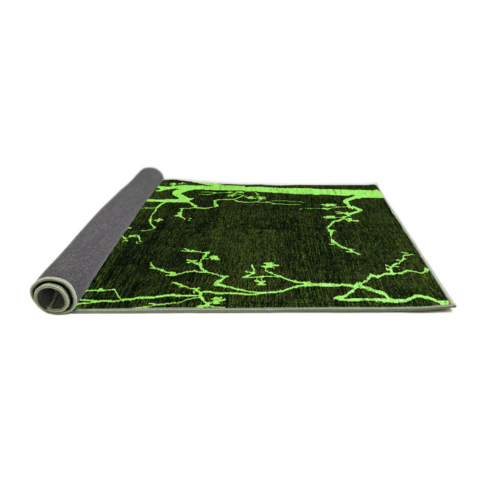 Sideview of Oriental Green Modern Rug, abs4256grn