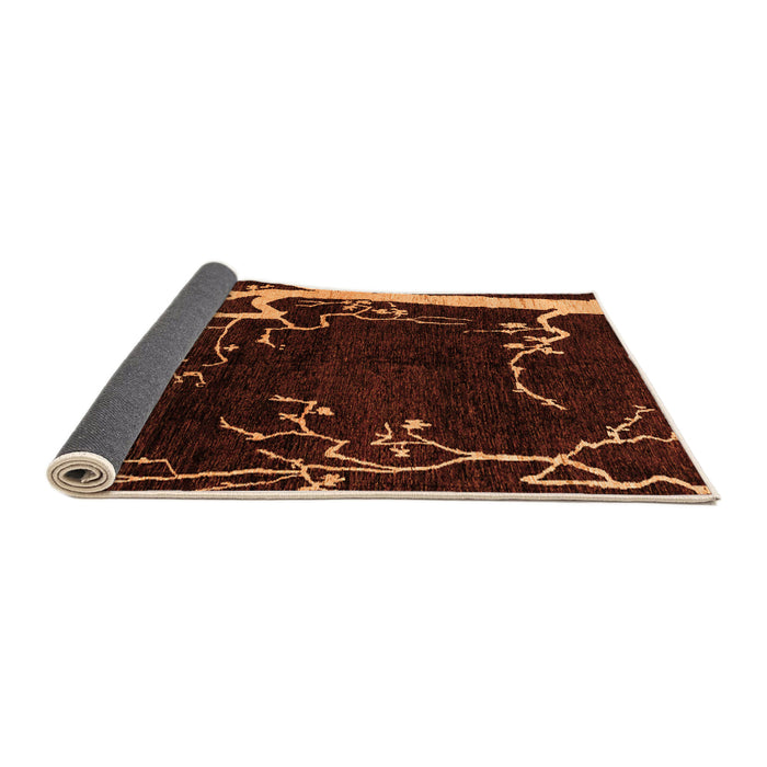 Sideview of Oriental Orange Modern Rug, abs4256org