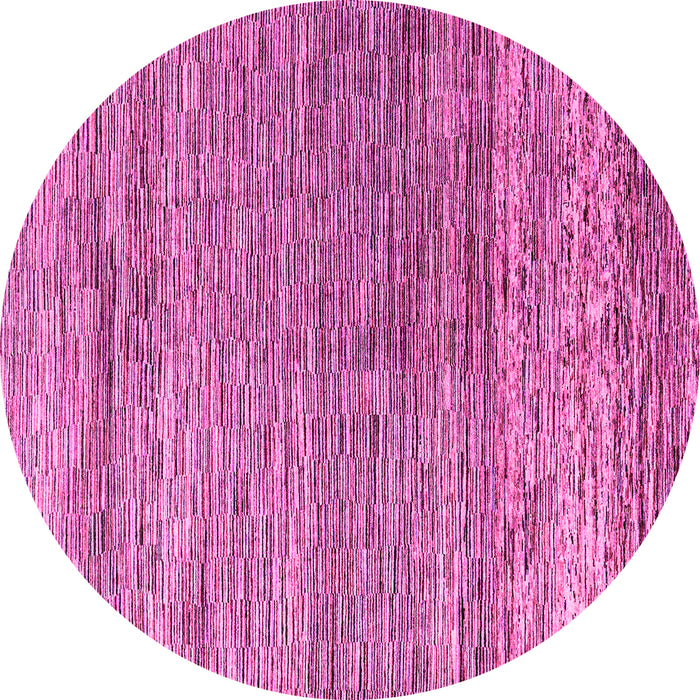Round Oriental Pink Modern Rug, abs4257pnk