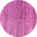 Round Oriental Pink Modern Rug, abs4257pnk