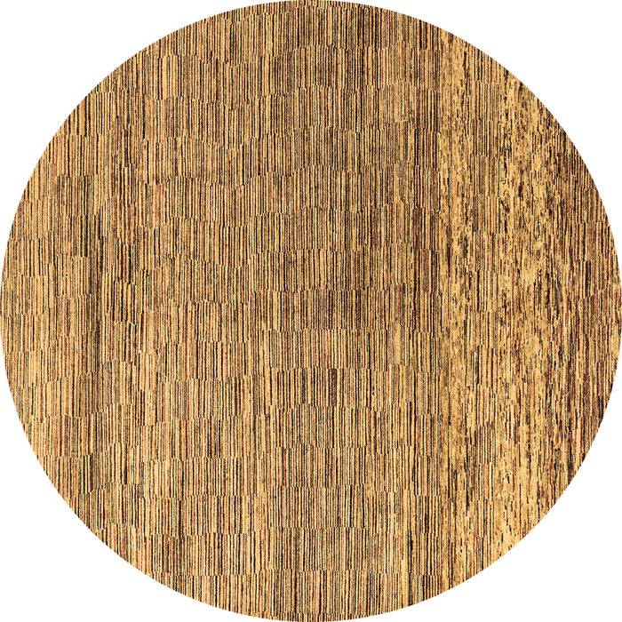 Round Oriental Brown Modern Rug, abs4257brn