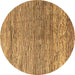 Round Oriental Brown Modern Rug, abs4257brn