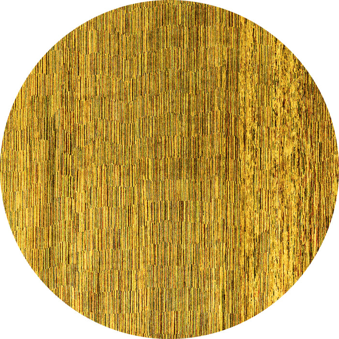 Round Oriental Yellow Modern Rug, abs4257yw