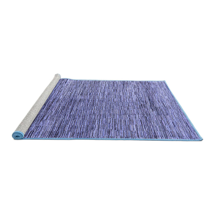 Sideview of Machine Washable Oriental Blue Modern Rug, wshabs4257blu
