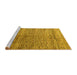 Sideview of Machine Washable Oriental Yellow Modern Rug, wshabs4257yw