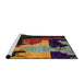 Sideview of Machine Washable Abstract Brown Rug, wshabs4258