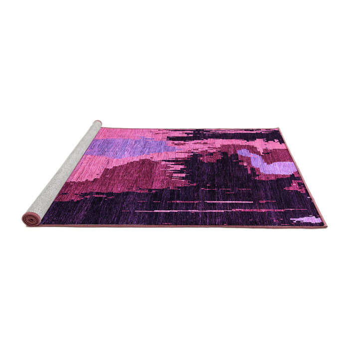 Sideview of Machine Washable Oriental Purple Modern Area Rugs, wshabs4258pur