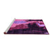 Sideview of Machine Washable Oriental Purple Modern Area Rugs, wshabs4258pur