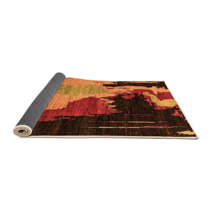Sideview of Oriental Orange Modern Rug, abs4258org