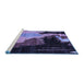 Sideview of Machine Washable Oriental Blue Modern Rug, wshabs4258blu