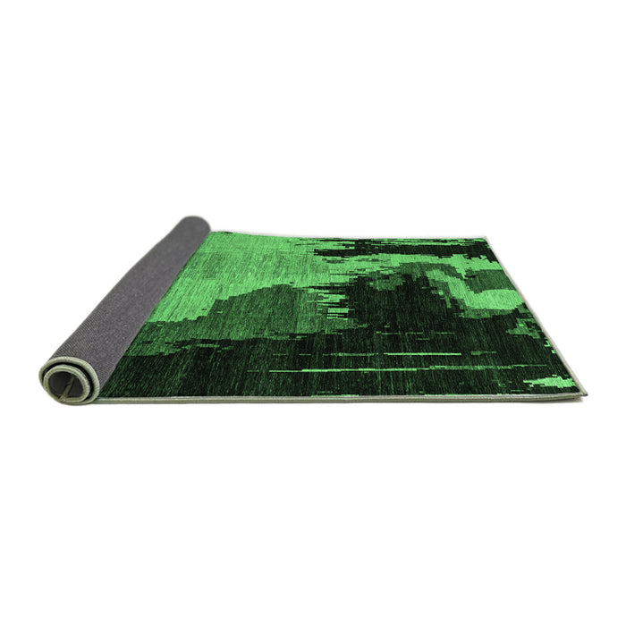 Sideview of Oriental Emerald Green Modern Rug, abs4258emgrn