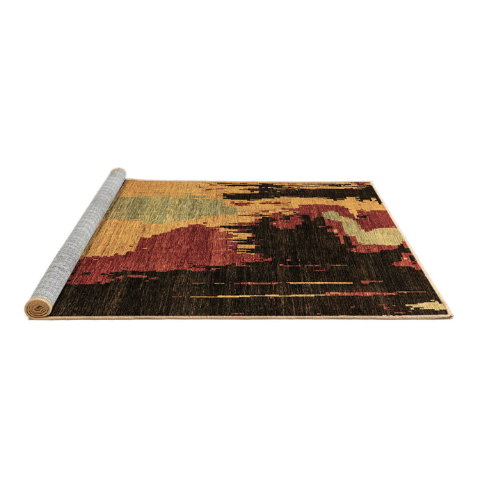 Sideview of Machine Washable Oriental Brown Modern Rug, wshabs4258brn