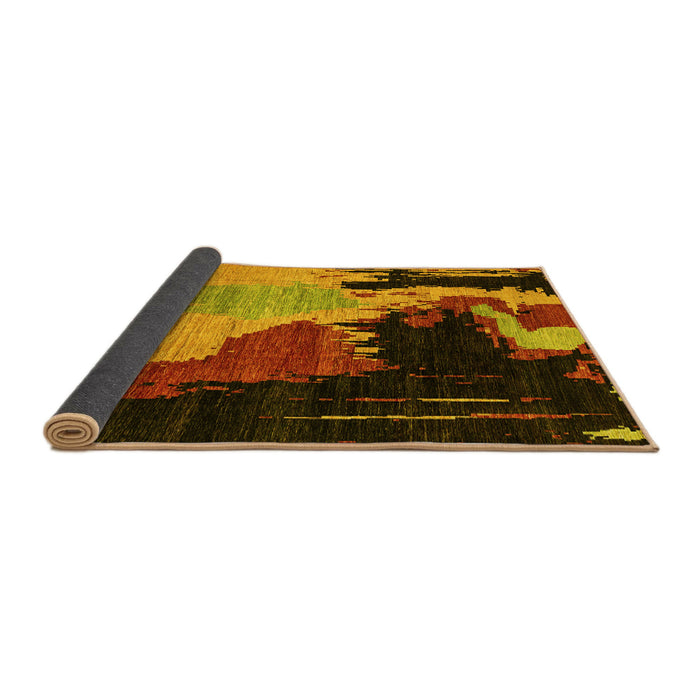 Sideview of Oriental Yellow Modern Rug, abs4258yw