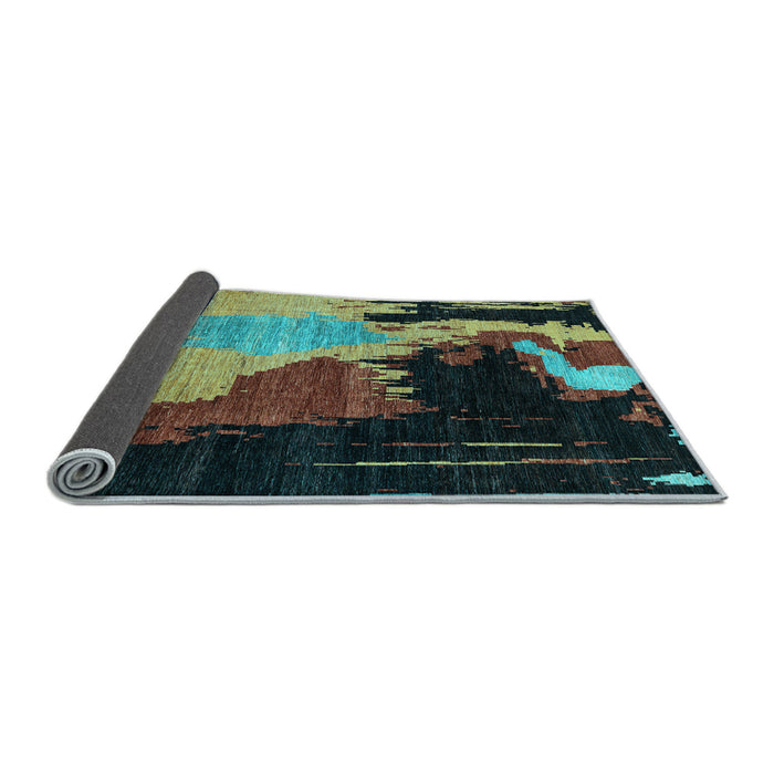 Sideview of Oriental Light Blue Modern Rug, abs4258lblu