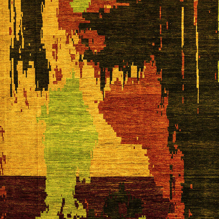 Oriental Yellow Modern Rug, abs4258yw