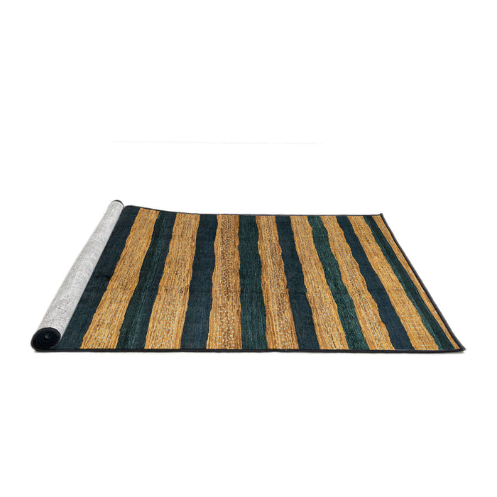 Sideview of Machine Washable Abstract Yellow Rug, wshabs4259