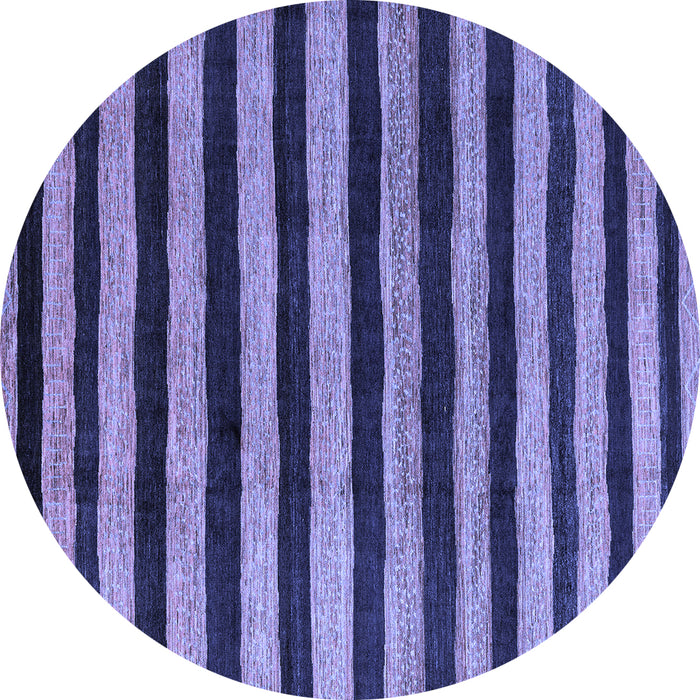 Round Oriental Blue Modern Rug, abs4259blu
