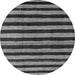 Round Machine Washable Oriental Gray Modern Rug, wshabs4259gry