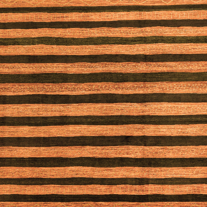 Square Oriental Orange Modern Rug, abs4259org