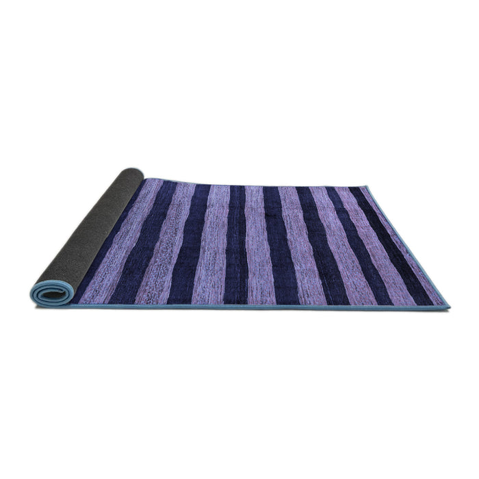 Sideview of Oriental Blue Modern Rug, abs4259blu