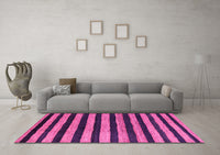 Machine Washable Oriental Pink Modern Rug, wshabs4259pnk