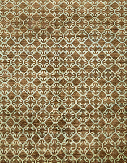 Abstract Ginger Brown Green Modern Rug, abs425