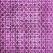 Square Machine Washable Abstract Purple Modern Area Rugs, wshabs425pur