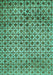 Machine Washable Abstract Turquoise Modern Area Rugs, wshabs425turq