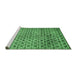 Sideview of Machine Washable Abstract Emerald Green Modern Area Rugs, wshabs425emgrn