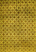 Machine Washable Abstract Yellow Modern Rug, wshabs425yw