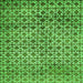 Square Machine Washable Abstract Green Modern Area Rugs, wshabs425grn