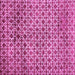 Square Machine Washable Abstract Pink Modern Rug, wshabs425pnk