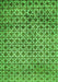 Machine Washable Abstract Green Modern Area Rugs, wshabs425grn