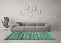 Machine Washable Abstract Light Blue Modern Rug, wshabs425lblu