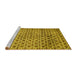 Sideview of Machine Washable Abstract Yellow Modern Rug, wshabs425yw